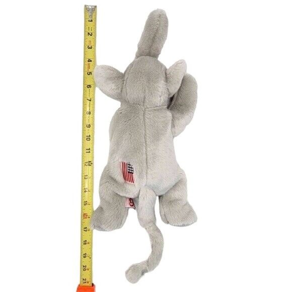 2/$15 VTG Ty Beanie Buddies Righty Elephant Plush 17" American Flag Patriot 2000 - Picture 10 of 12